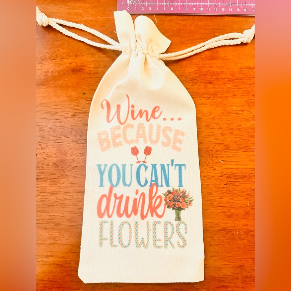 Humorous Wine Gift Bag with Colorful Quote
